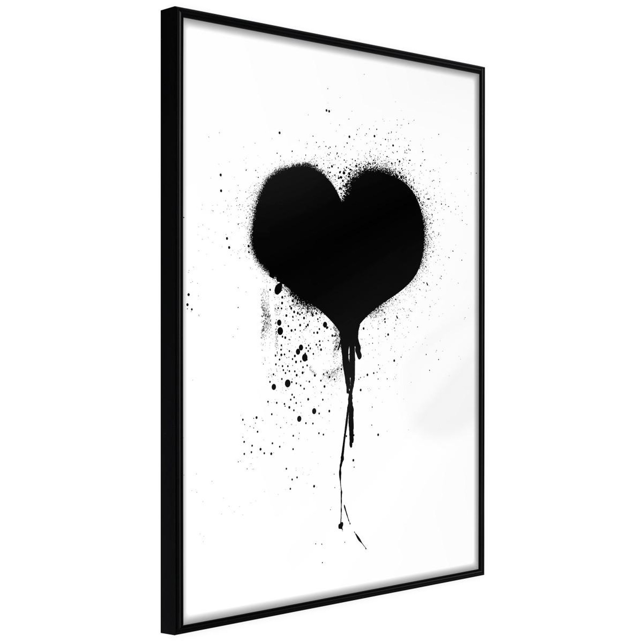 Paris Prix Affiche murale encadrée  graffiti heart