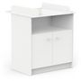 Voir la diapositive 6 : Demeyere Commode a langer 2 portes, 1 niche - HELICIA - Blanc mat - 79,6 x 70 x 94,4 cm - DEMEYERE