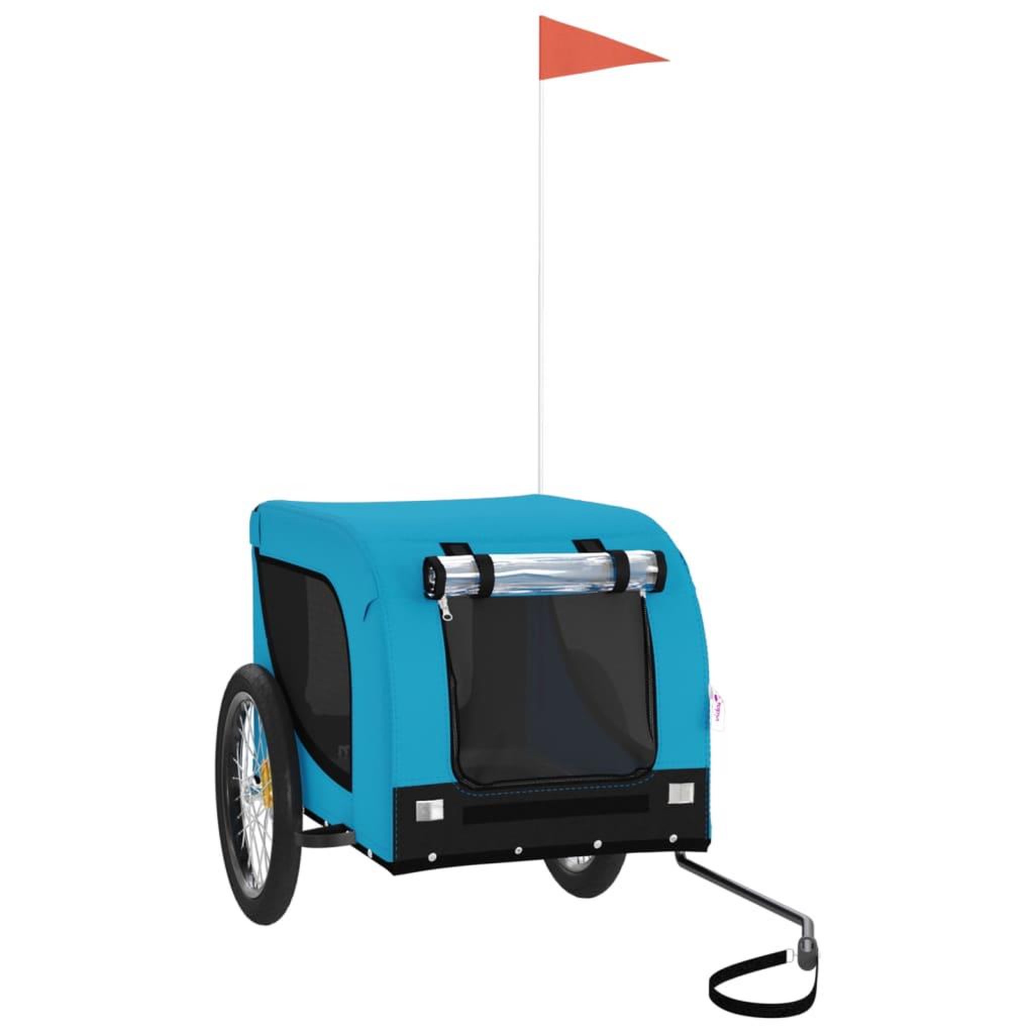 Voir la diapositive 2 : VIDAXL Remorque de velo pour animaux de compagnie bleu et noir