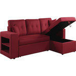 Habitat et Jardin Canapé d'angle convertible/réversible  Axel  - 3 places - Rouge
