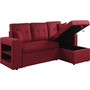 Voir la diapositive 1 : Habitat et Jardin Canapé d'angle convertible/réversible  Axel  - 3 places - Rouge