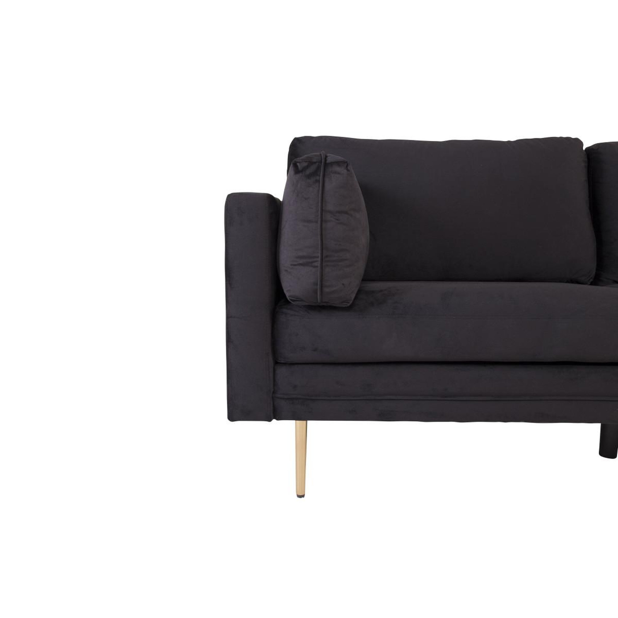 Voir la diapositive 5 : Paris Prix Canapé 3 places en velours  boom  203cm noir & or