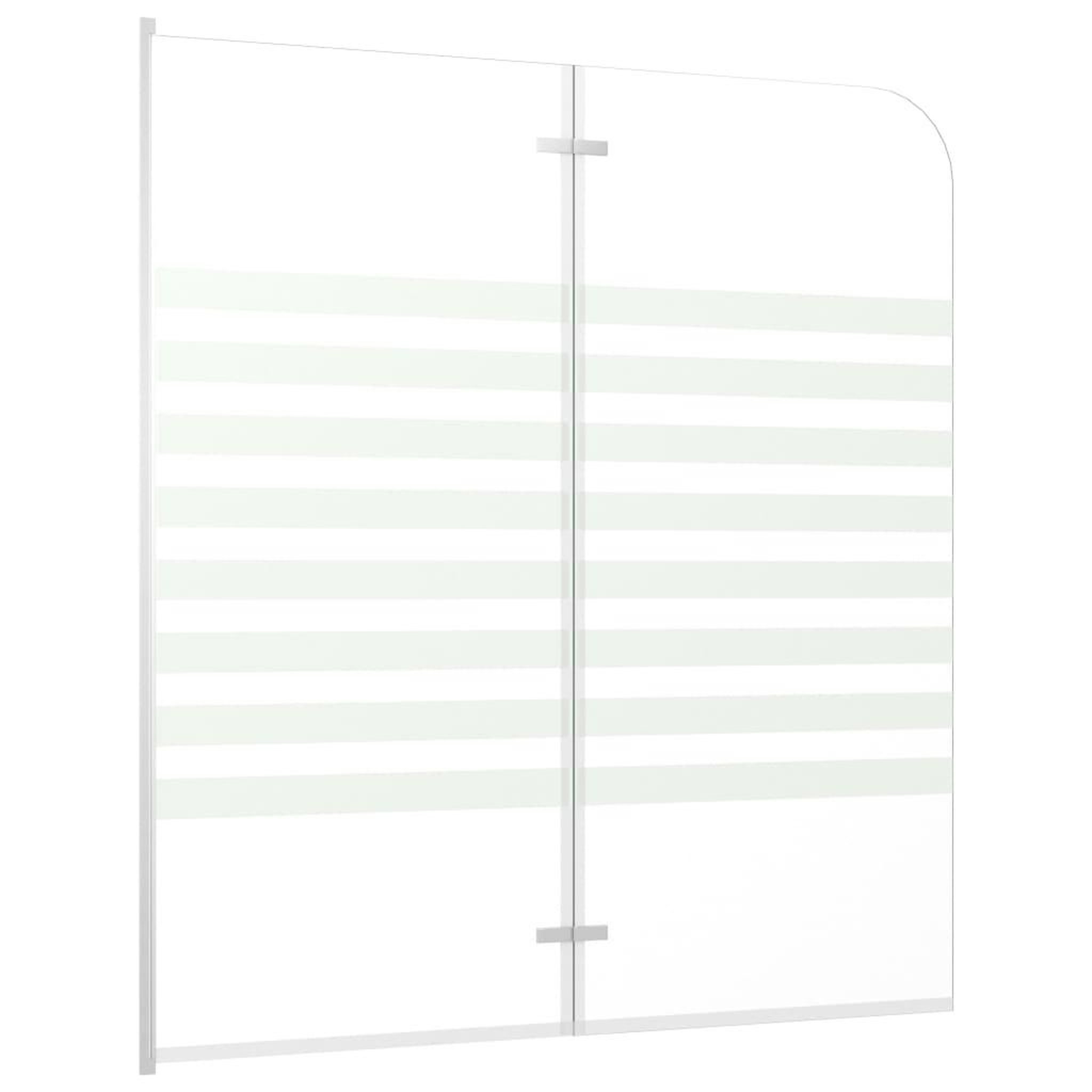 Voir la diapositive 3 : VIDAXL Enclos de bain 120x140 cm verre trempe rayures