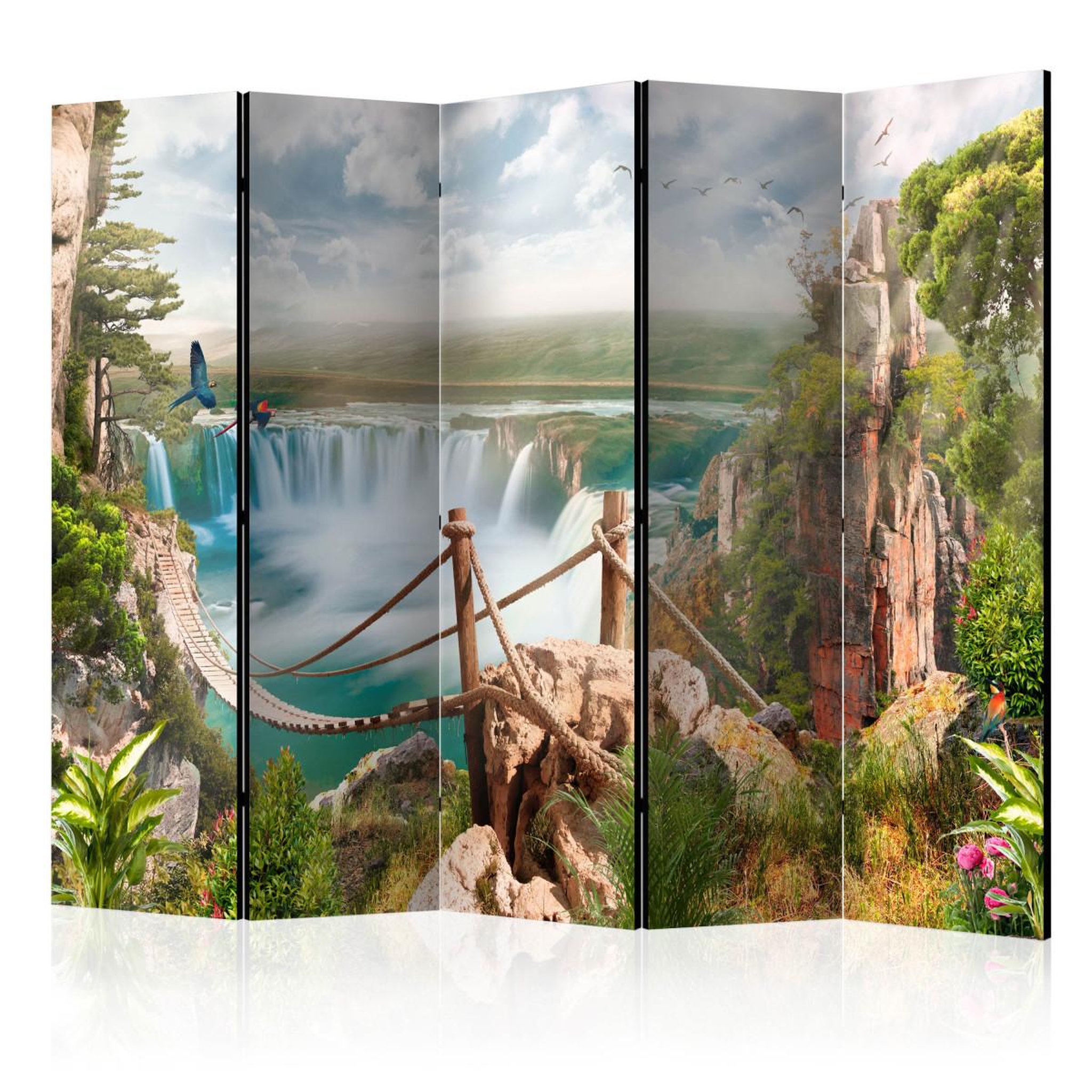 Paris Prix Paravent 5 volets  hidden paradise  172x225cm