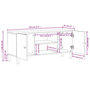 Voir la diapositive 6 : VIDAXL Meuble TV noir 105x33x46 cm bois massif de manguier