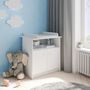Voir la diapositive 1 : Demeyere Commode a langer 2 portes, 1 niche - HELICIA - Blanc mat - 79,6 x 70 x 94,4 cm - DEMEYERE