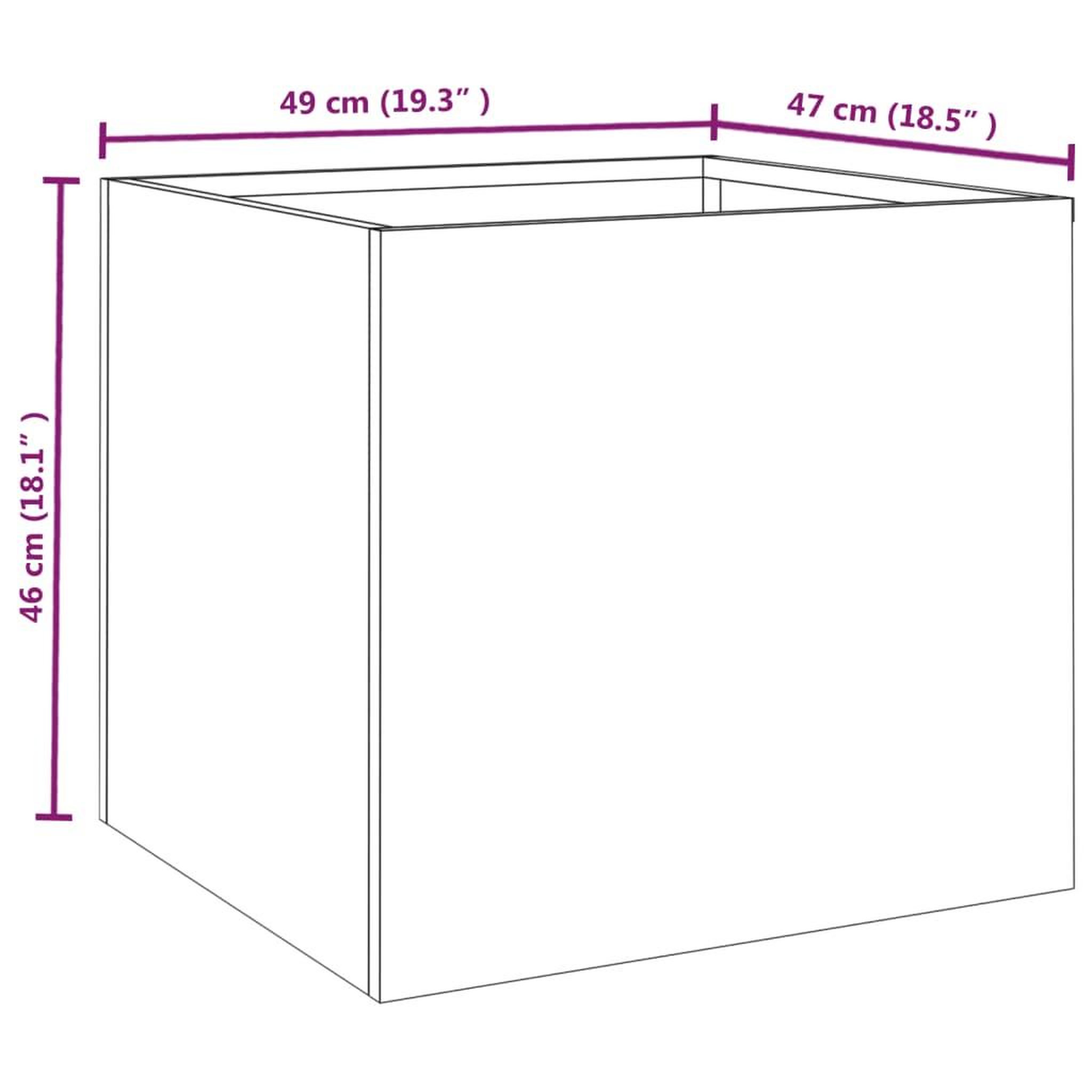 Voir la diapositive 6 : VIDAXL Jardinieres 2 pcs 49x47x46 cm acier corten
