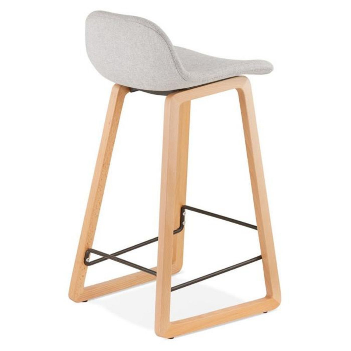 Paris Prix Tabouret de Bar Design  Talik  86cm Gris & Naturel