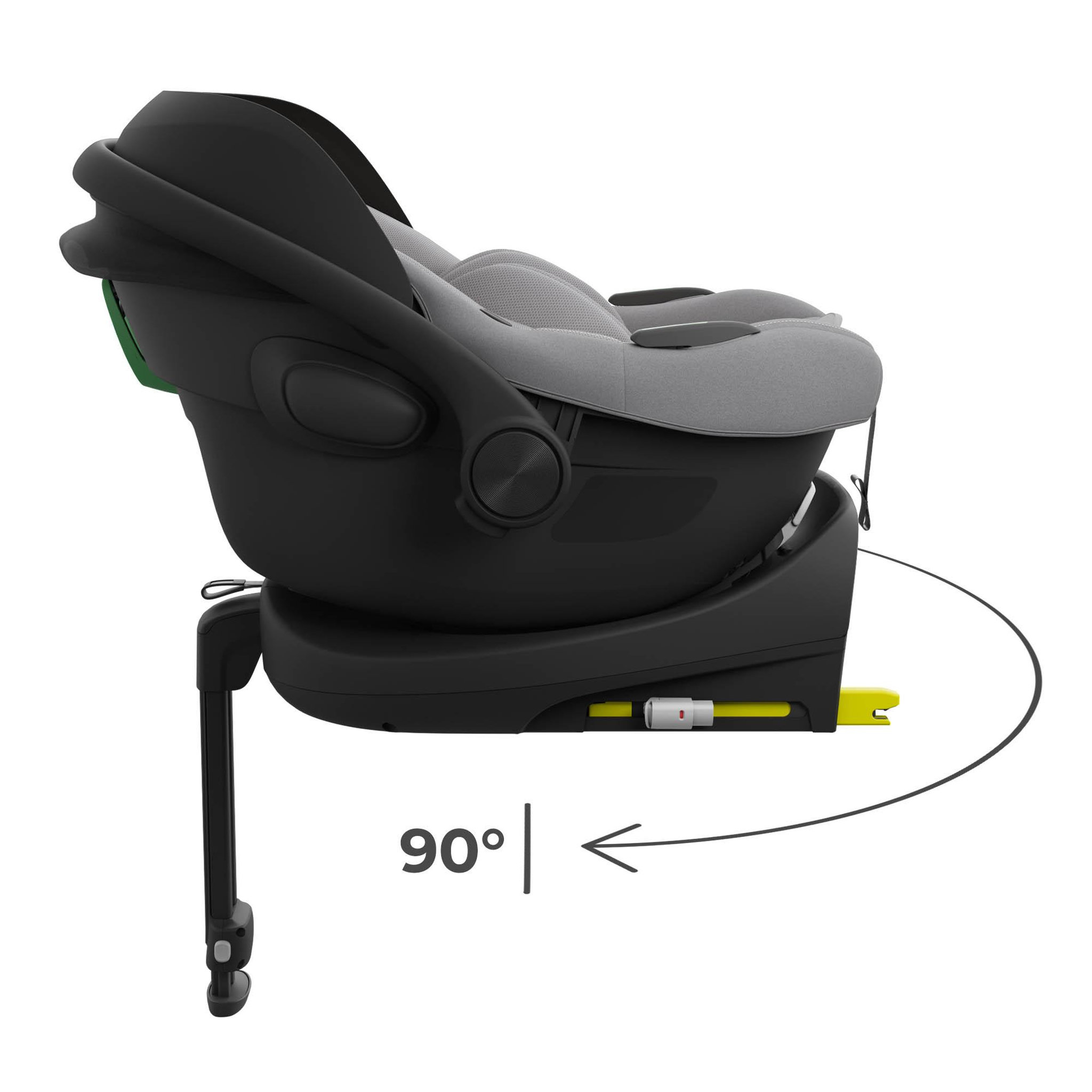 Voir la diapositive 2 : KINDERKRAFT Siège auto isofix bébé rotatif léger