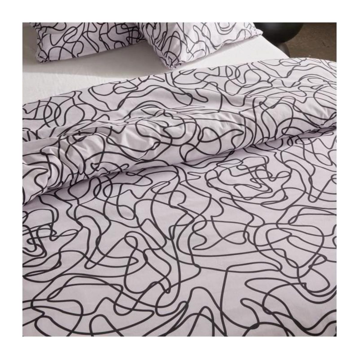 Today Parure de lit - TODAY Crazy - Imprimé Graphique - 2 personnes - 220 x 240 cm - Blanc