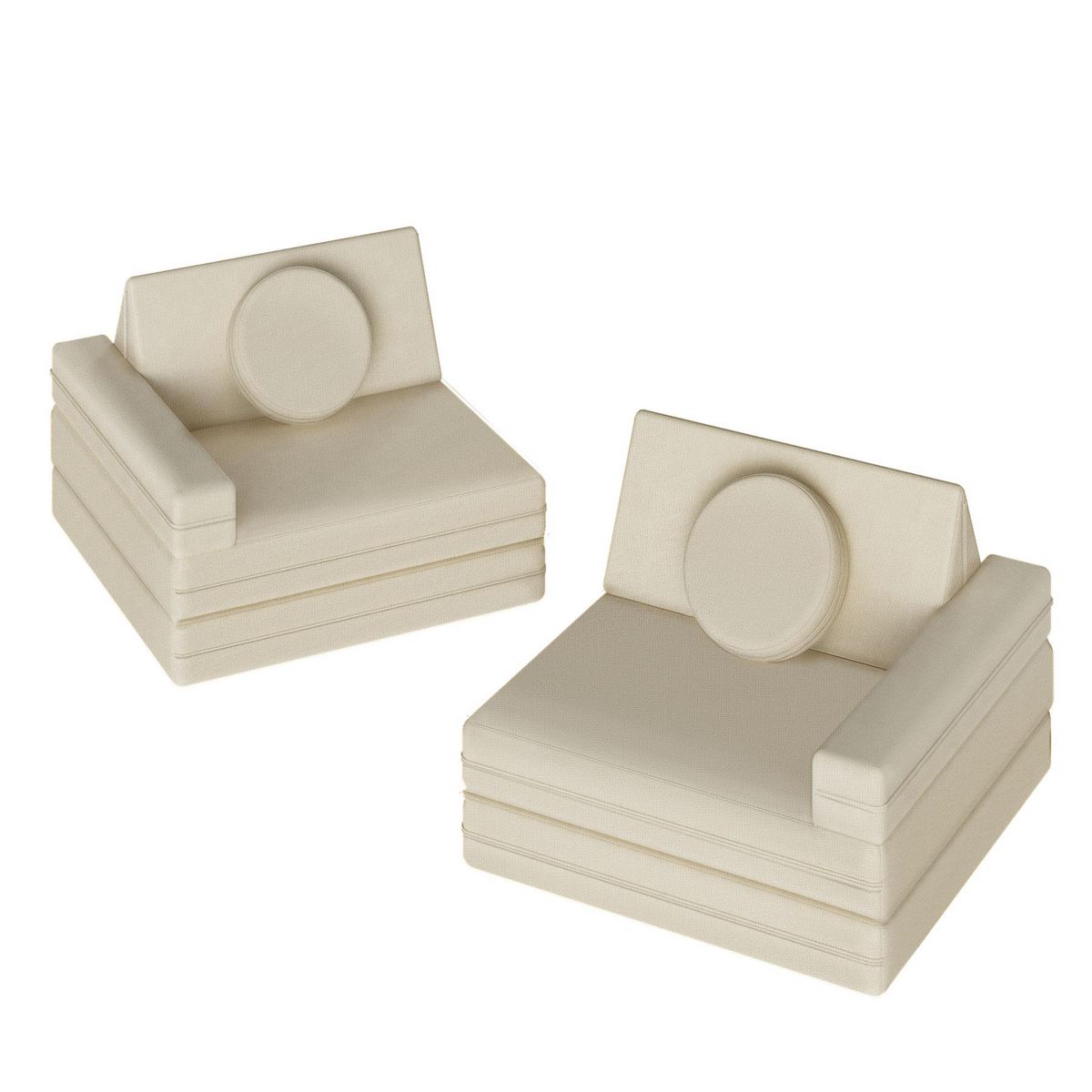 tectake Canapé de jeu Lilly, 8 pièces, avec fonction de couchage