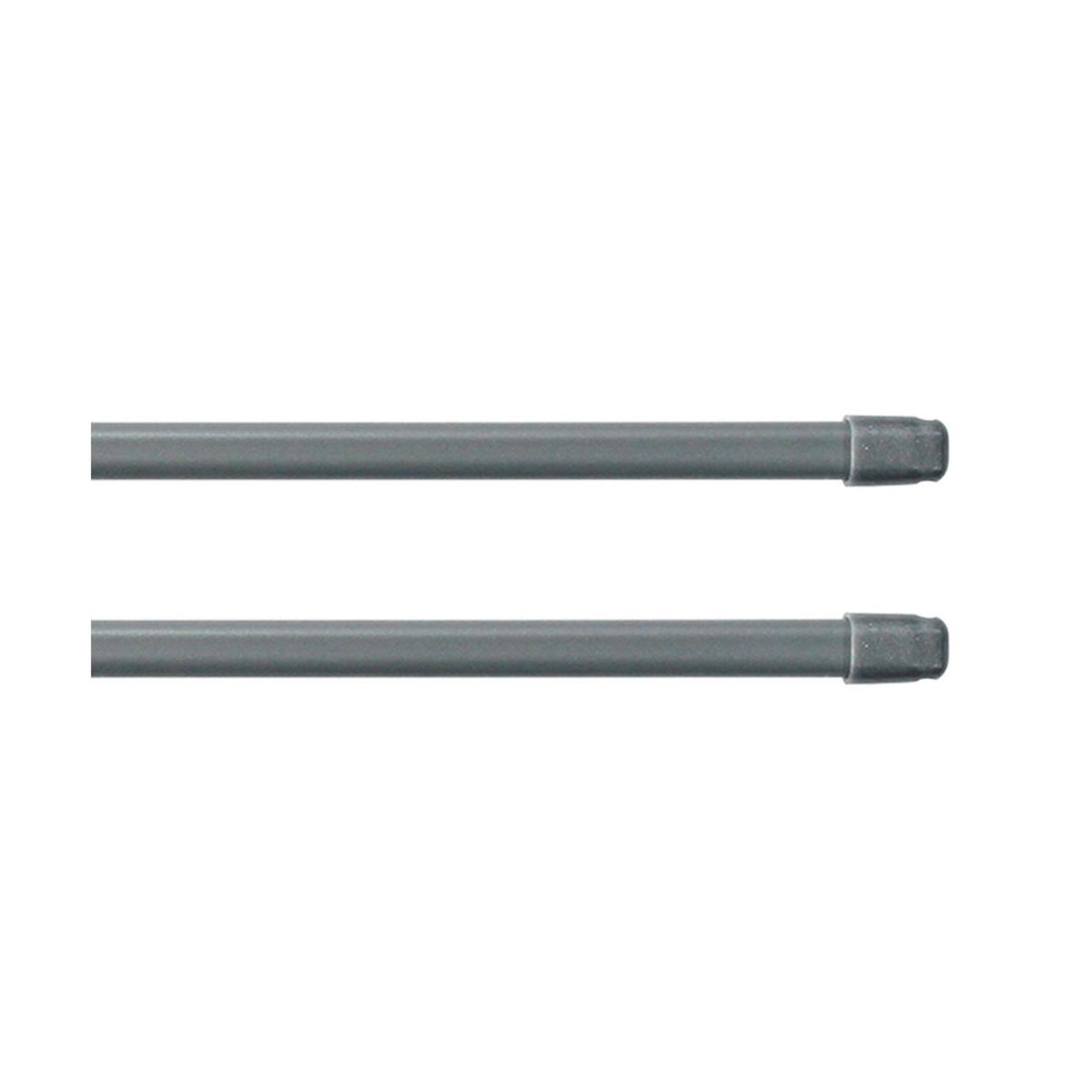 Douceur d'Intérieur Lot de 2 tringles extensibles  lio  80-110cm gris