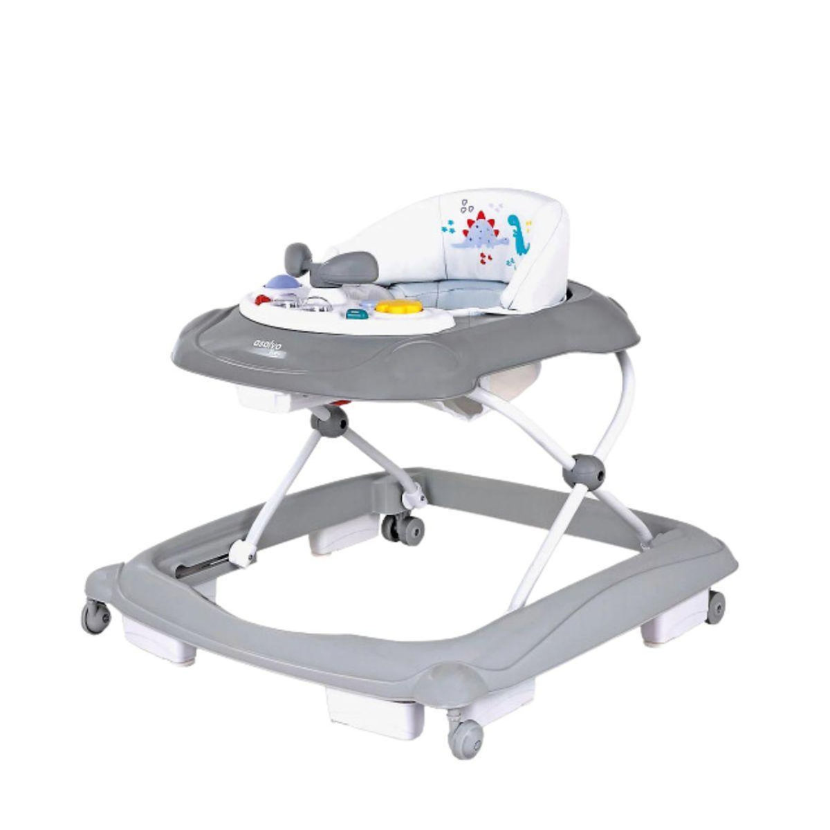 Asalvo Porteur bébé Dino gris blanc