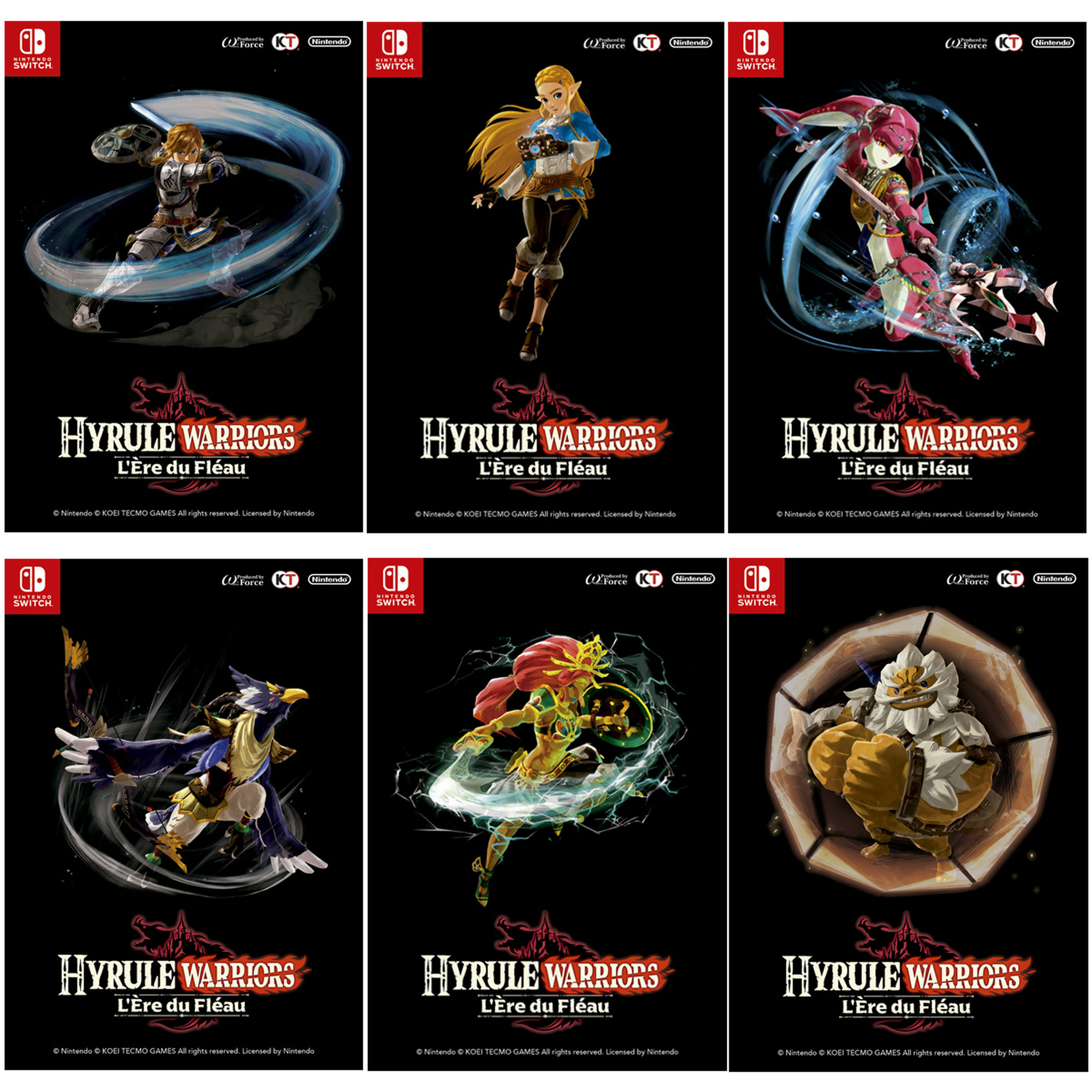 Voir la diapositive 1 : NINTENDO Set de 6 Cartes postales Hyrule Warriors L'ère du fléau