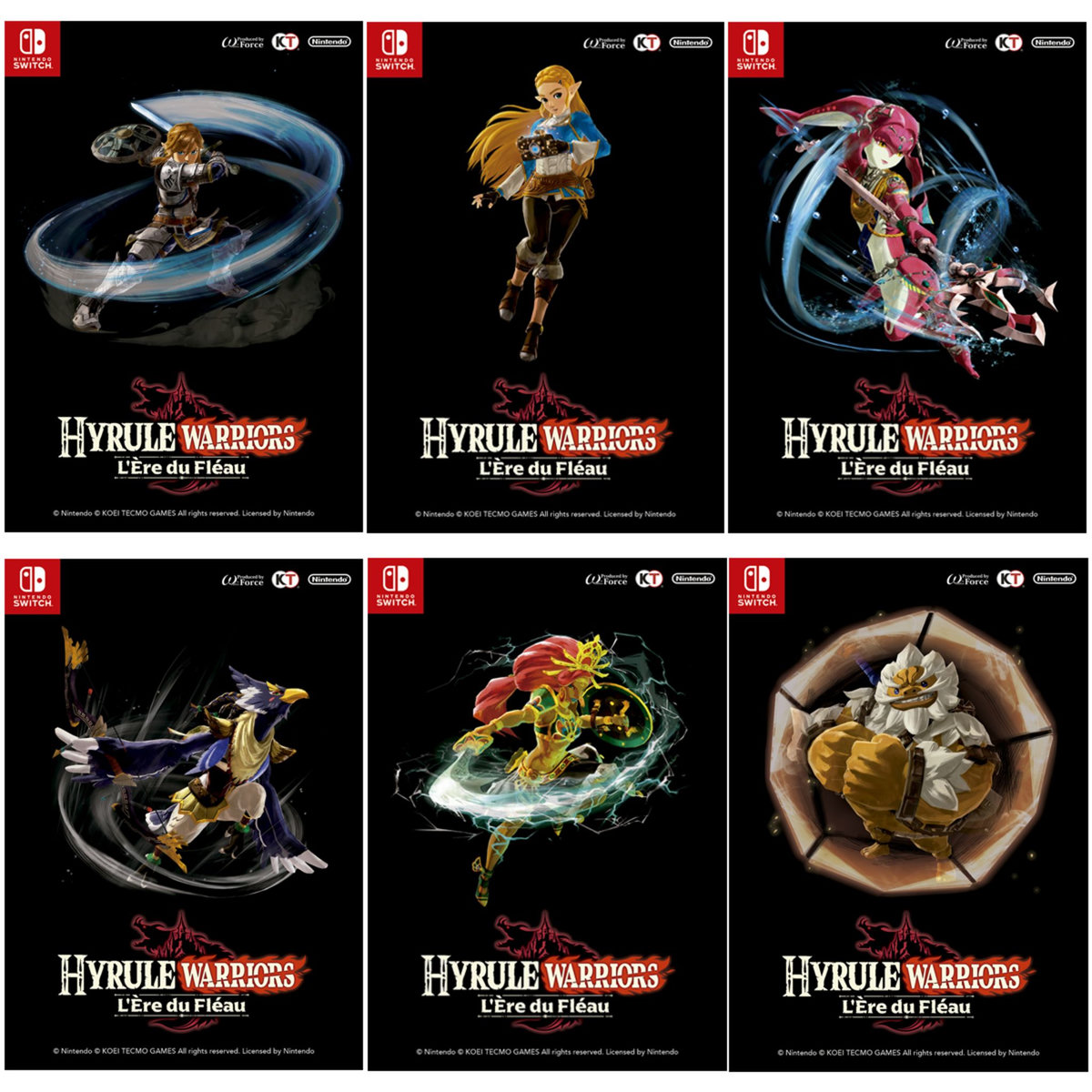 NINTENDO Set de 6 Cartes postales Hyrule Warriors L'ère du fléau