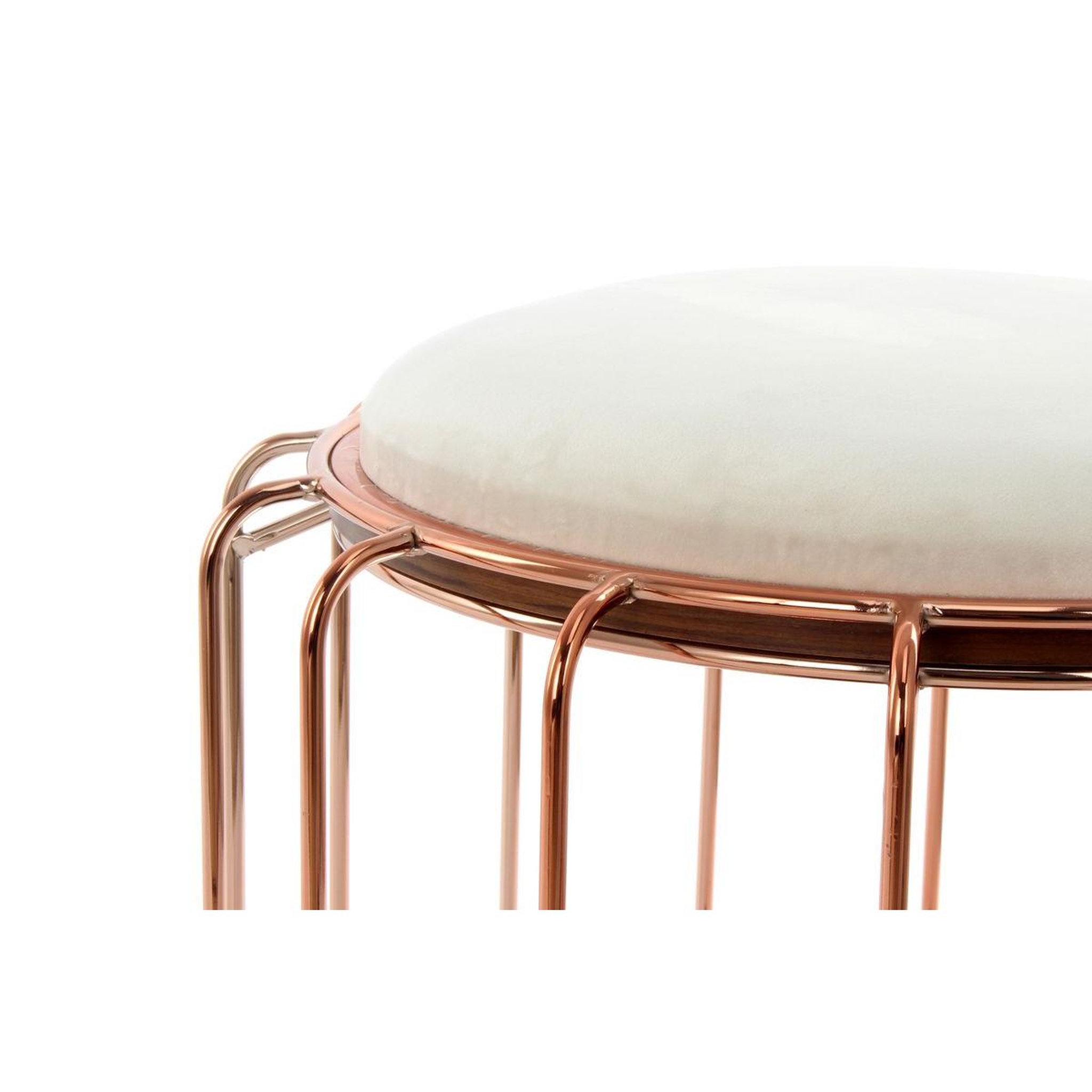 Voir la diapositive 2 : Paris Prix Pouf & table d'appoint  comfortable  50cm beige & rose