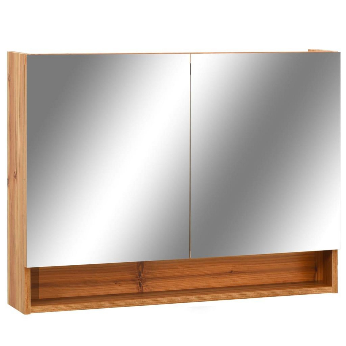 VIDAXL Armoire a miroir de salle de bain LED Chene 80x15x60 cm MDF
