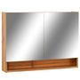 Voir la diapositive 2 : VIDAXL Armoire a miroir de salle de bain LED Chene 80x15x60 cm MDF
