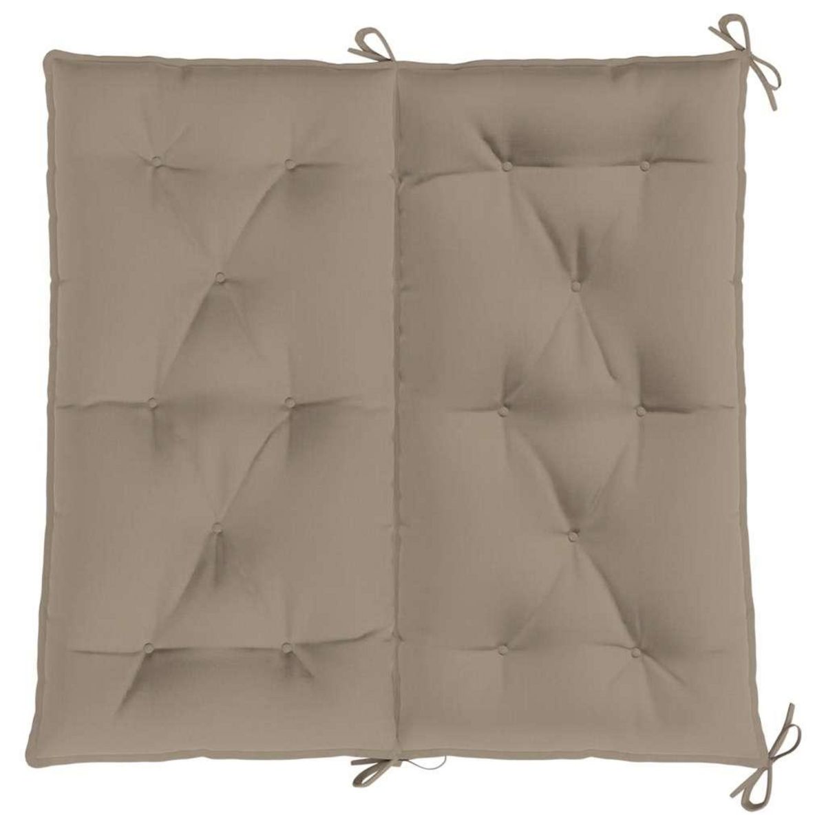 VIDAXL Coussin de banc de jardin taupe 100x(50+50)x7 cm tissu oxford