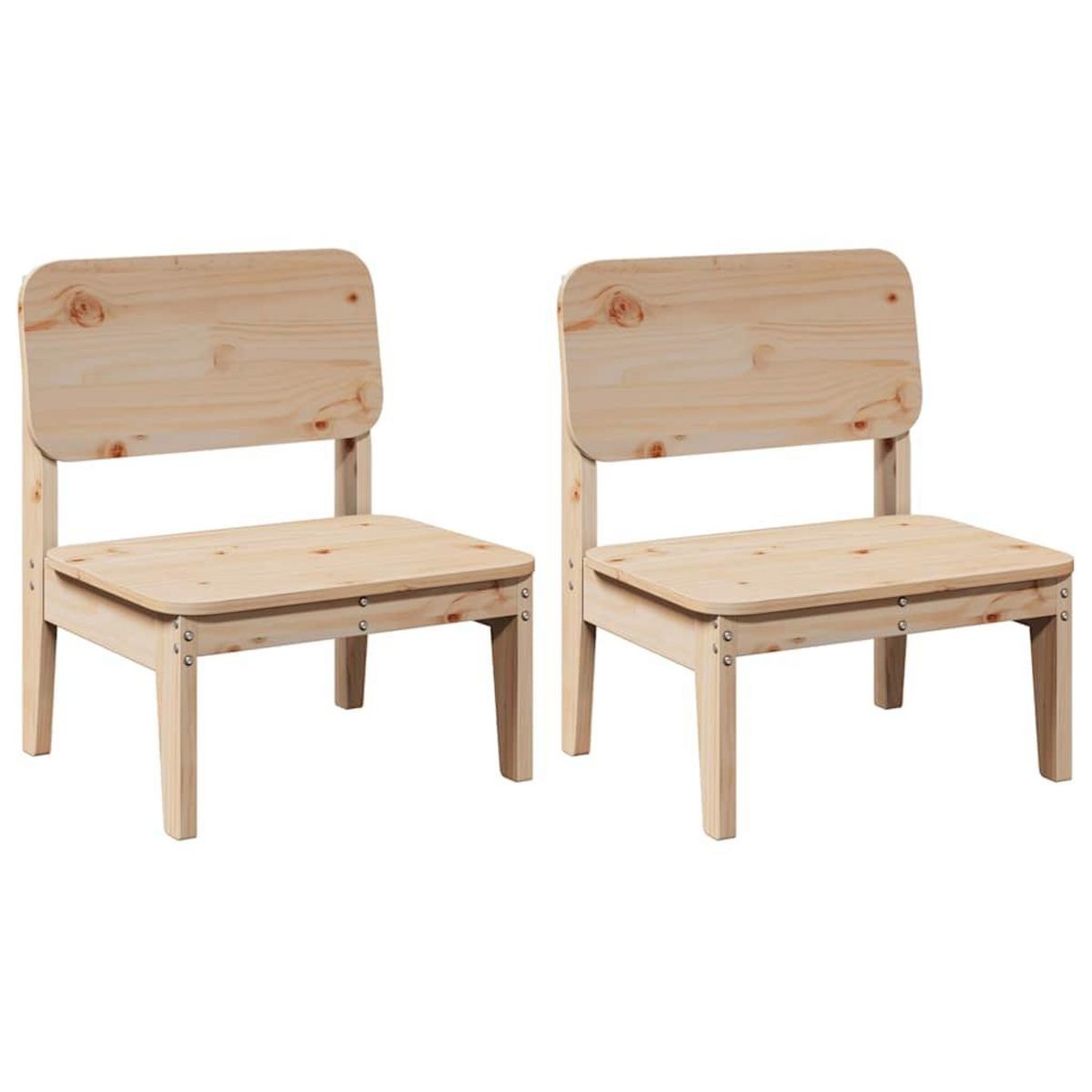 VIDAXL Chaises de jardin lot de 2 60x52,5x72 cm bois massif de pin