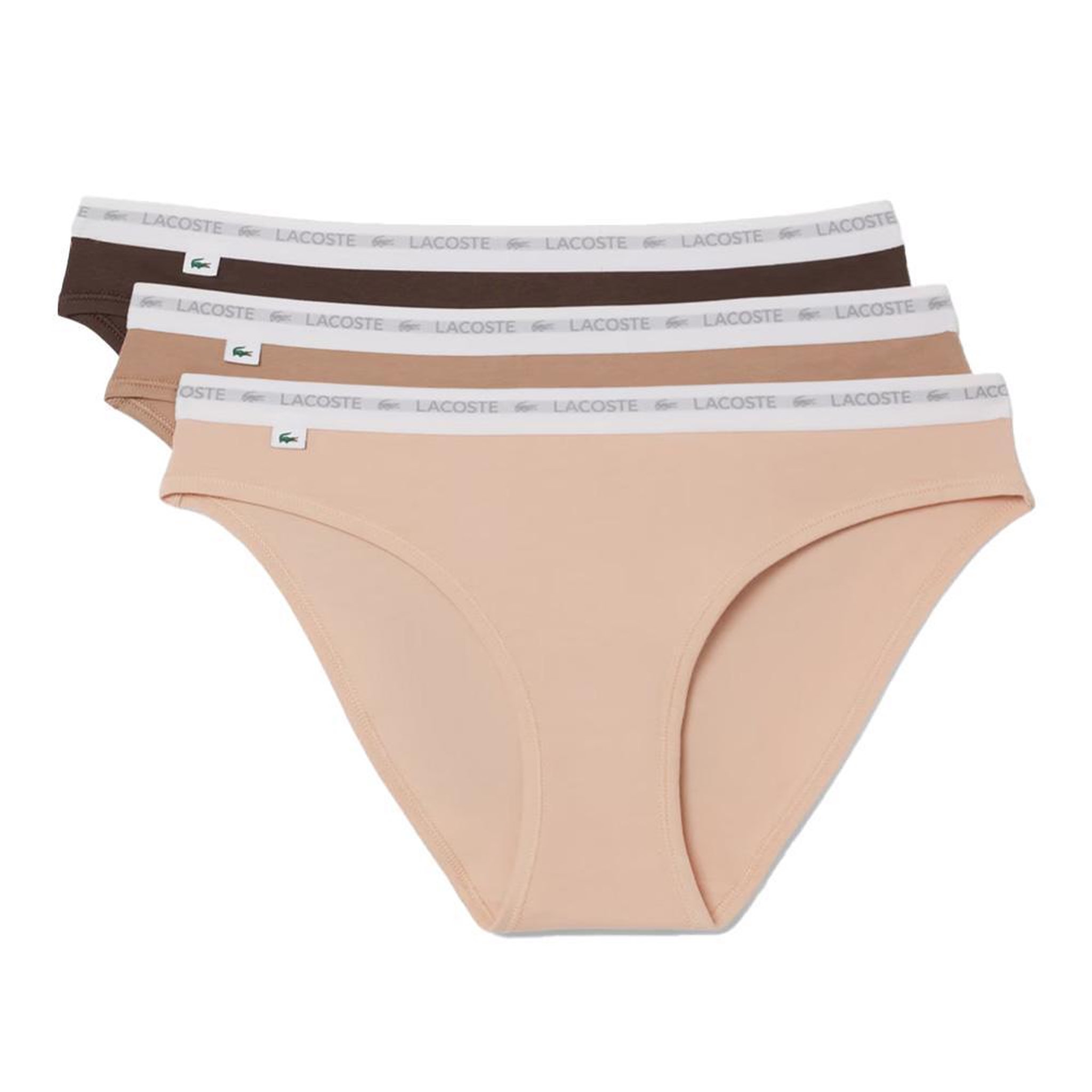 Voir la diapositive 1 : Lacoste X3 culottes beige femme lacoste coton stretch