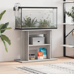 VIDAXL Support pour aquarium sonoma gris 80x35x60 cm bois d ingénierie