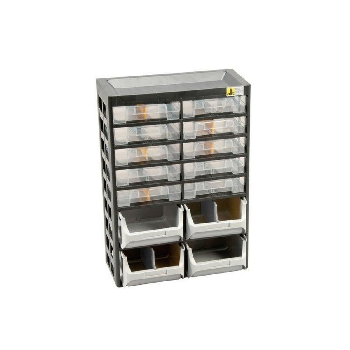 CENTRALE BRICO Casier à vis plastique 10 tiroirs, H. 43.5 x l. 30.3 x P. 16.8 cm