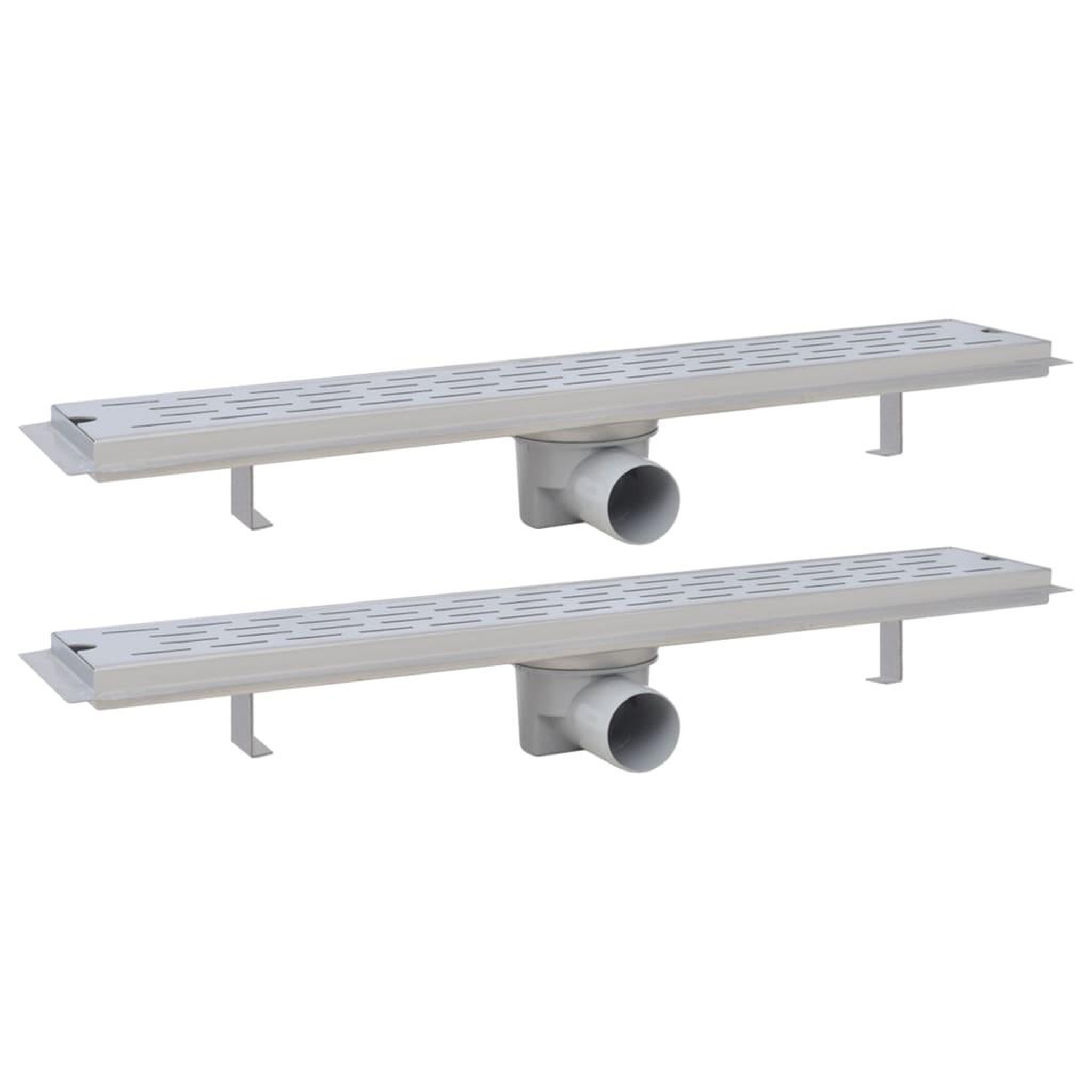 Voir la diapositive 2 : VIDAXL Drain de douche lineaire 2 pcs Ligne 630x140mm Acier inoxydable