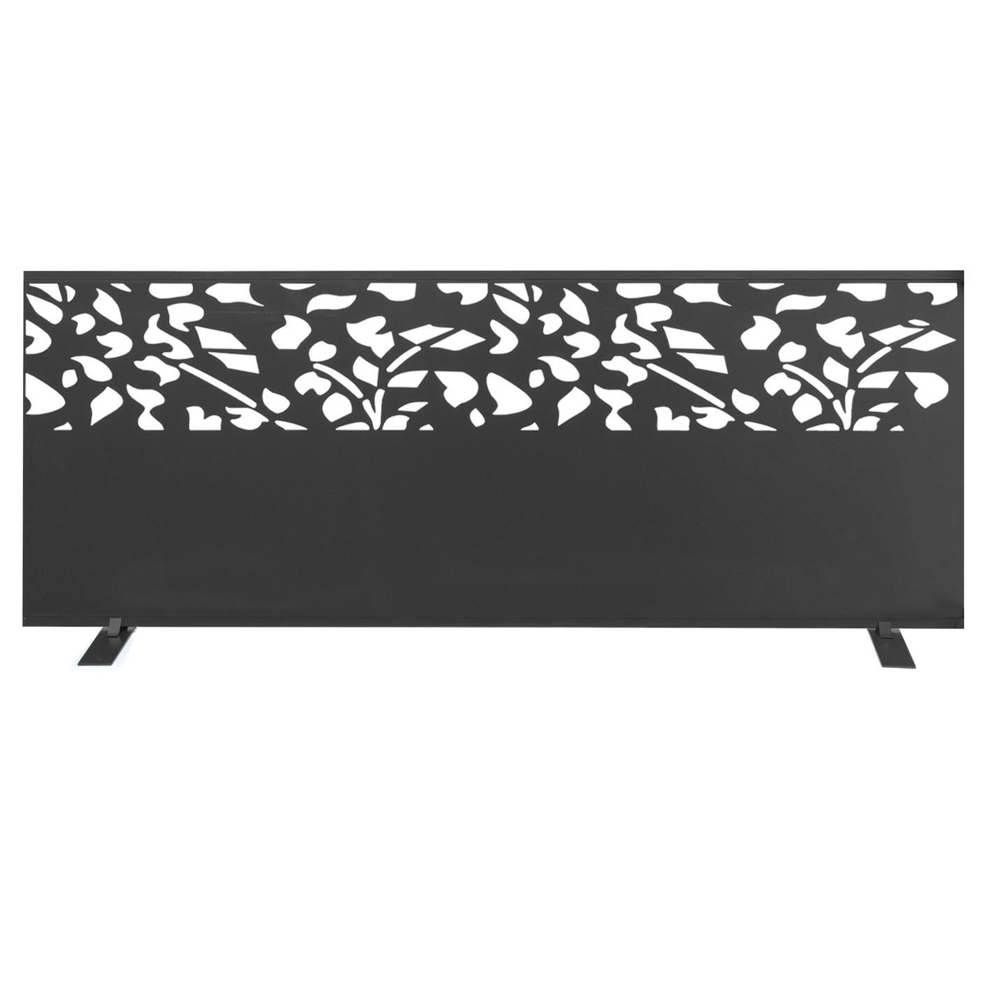Voir la diapositive 3 : ID MARKET Panneau décoratif universel 150 x 50 cm flower gris semi ajouré sur le côté