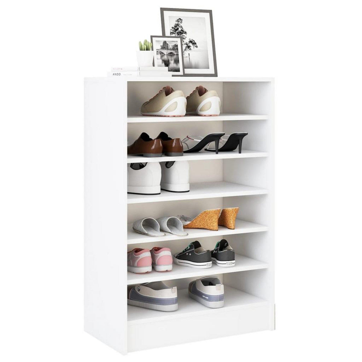 VIDAXL Armoire a chaussures Blanc 60x35x92 cm Bois d'ingenierie