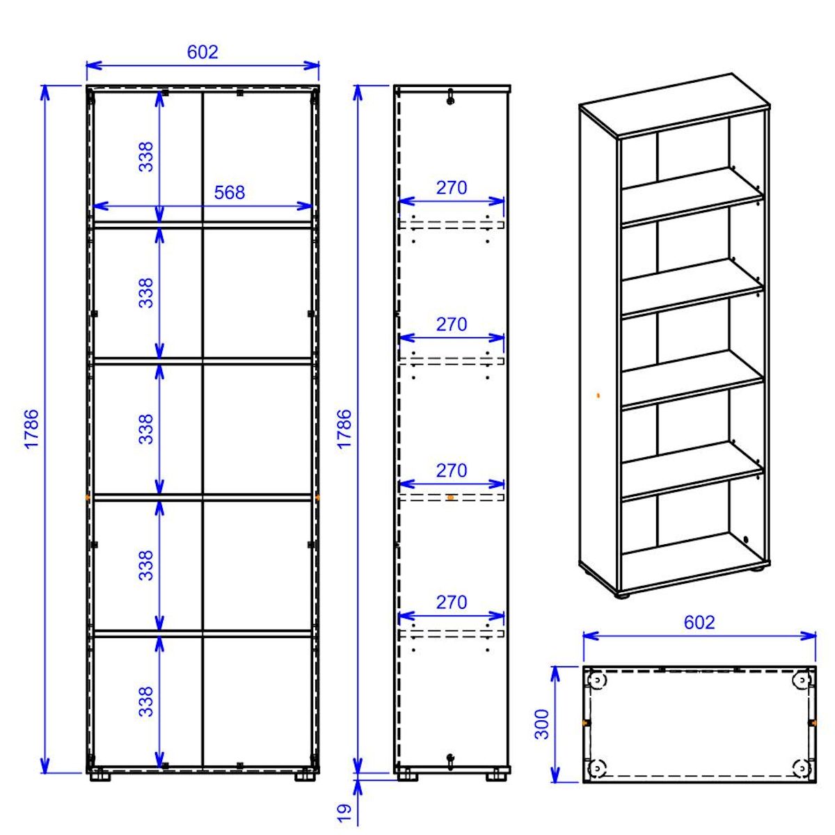 INTERLINK Étagère PARINI 4