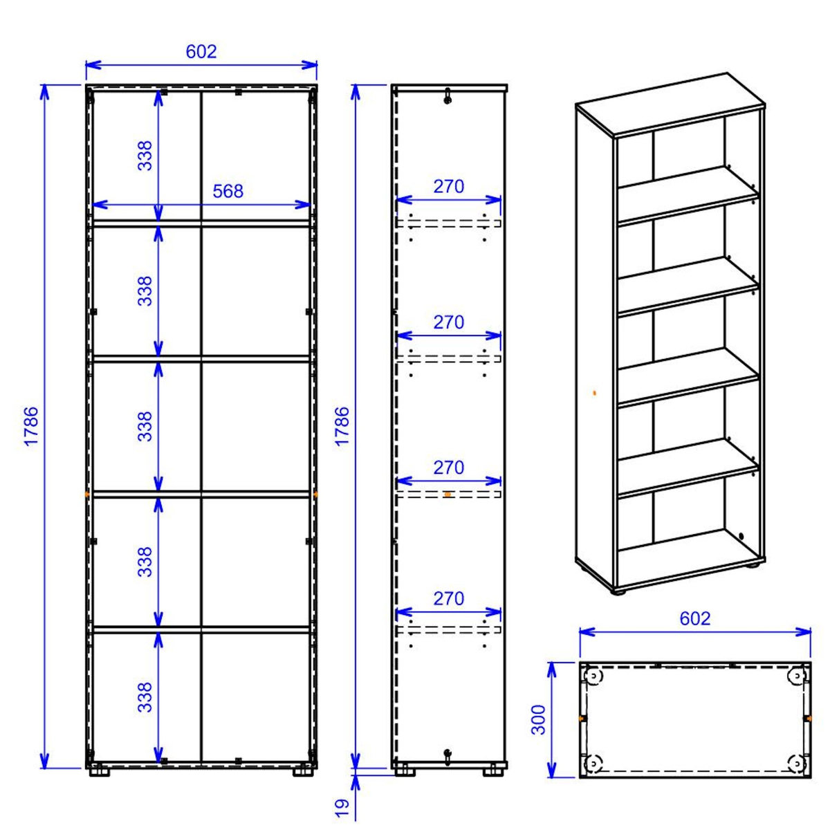 INTERLINK Étagère PARINI 4