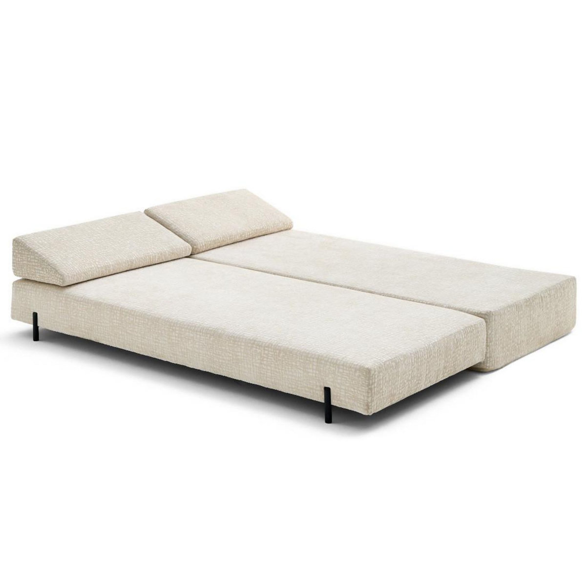 BEST MOBILIER Brescia - banquette 3 places convertible en tissu velours relief