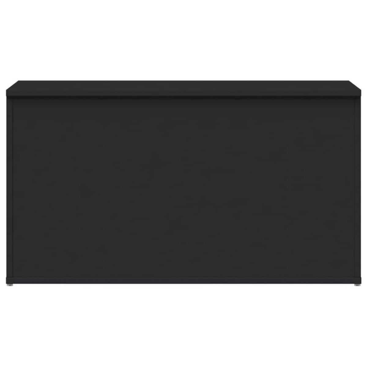 VIDAXL Coffre de rangement Noir 84x42x46 cm Bois d'ingenierie