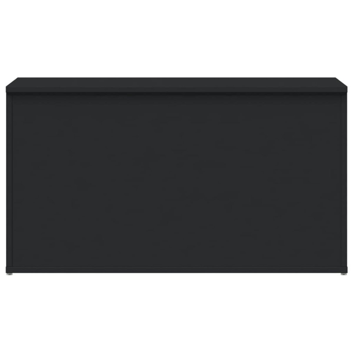 VIDAXL Coffre de rangement Noir 84x42x46 cm Bois d'ingenierie