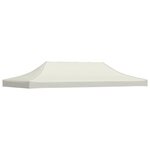 VIDAXL Toit de tente de reception 3 x 6 m Creme