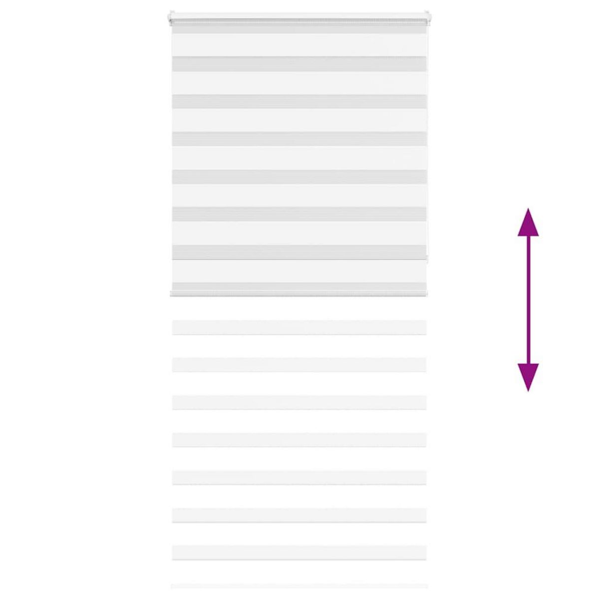 VIDAXL Store zebre blanc 100x230 cm largeur du tissu 95,9cm polyester