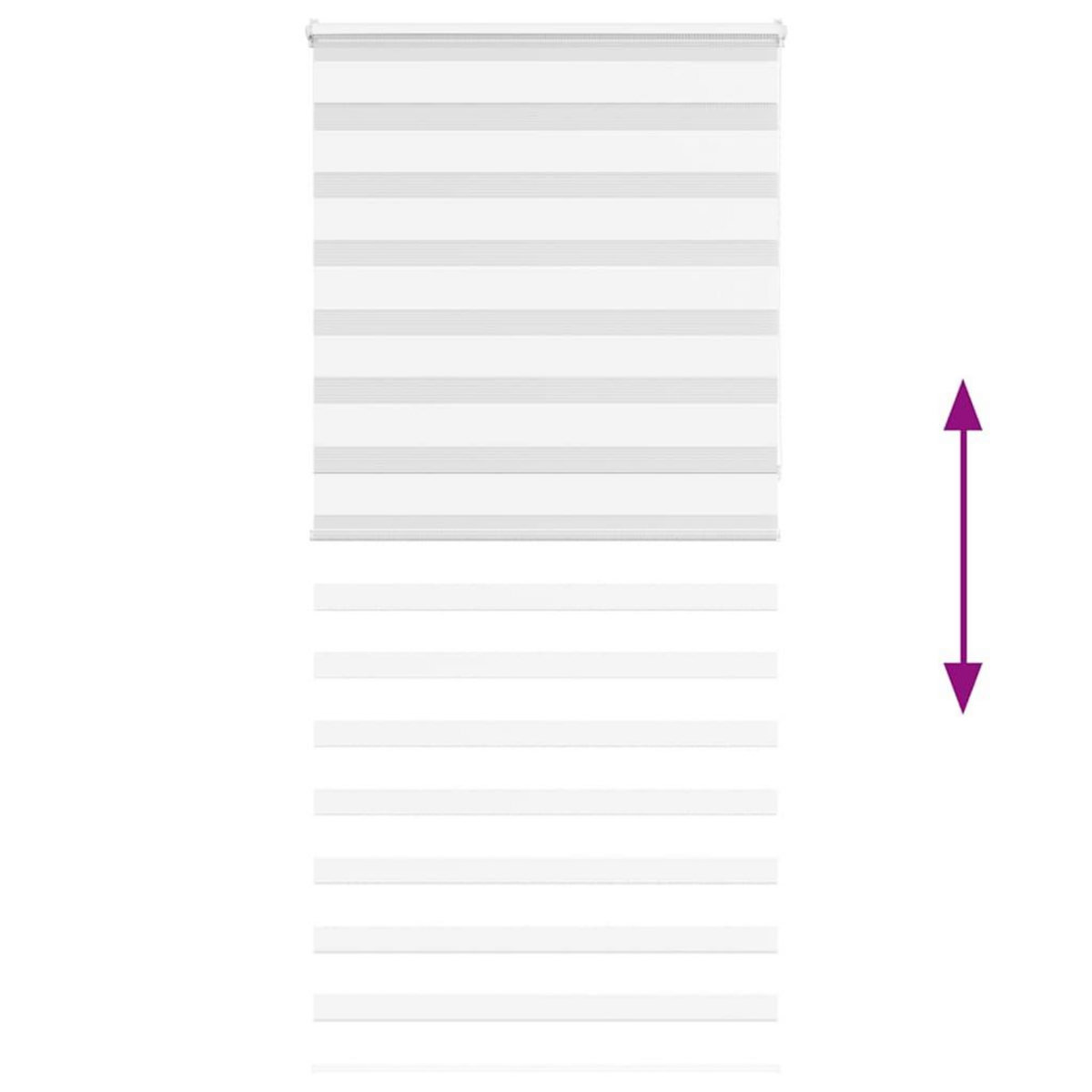 VIDAXL Store zebre blanc 100x230 cm largeur du tissu 95,9cm polyester