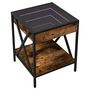 Voir la diapositive 3 : VIDAXL Table de chevet avec LED infini chene fume 40x40x49 cm