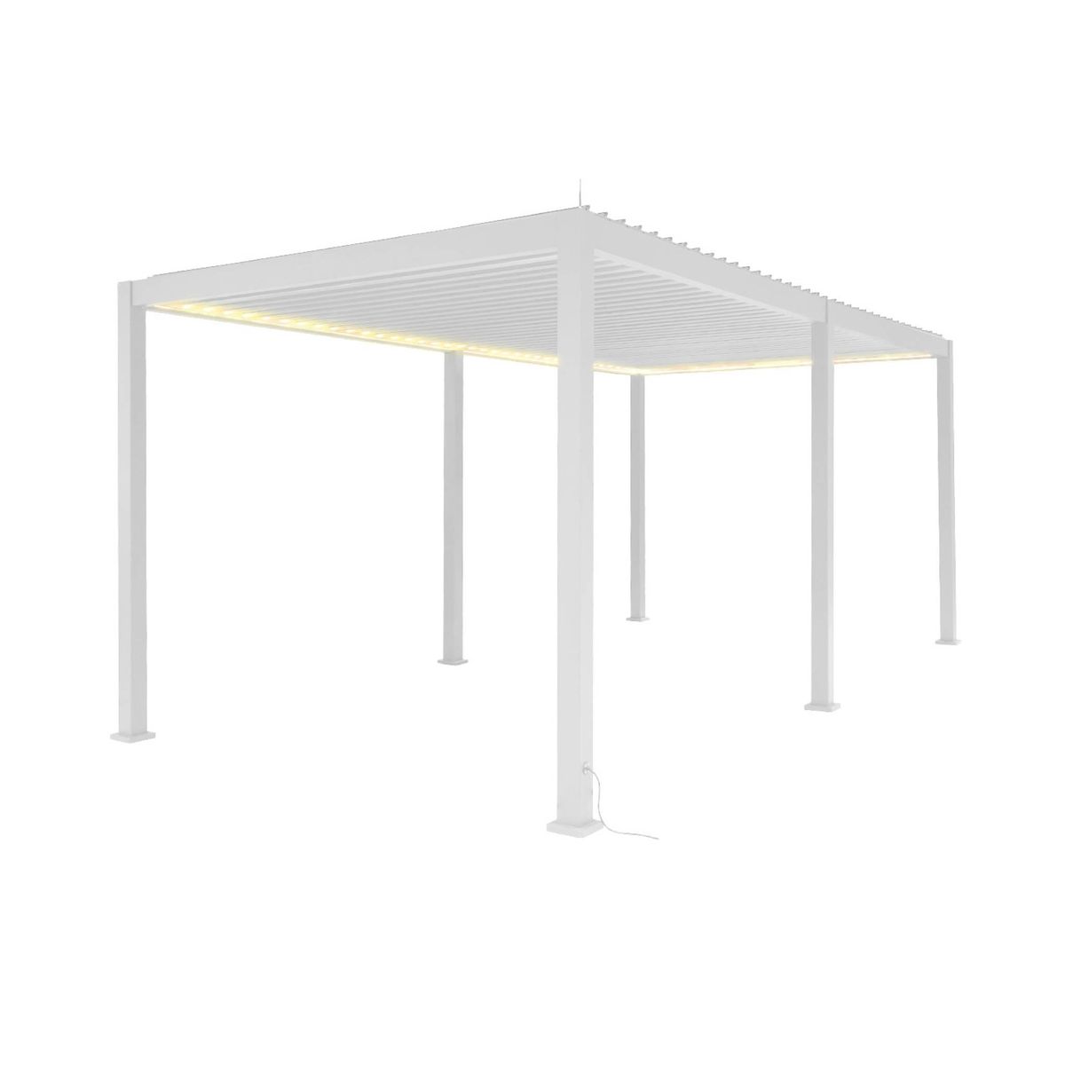 SWEEEK Pergola bioclimatique aluminium motorisée 6x3m avec éclairage LED Triomphe