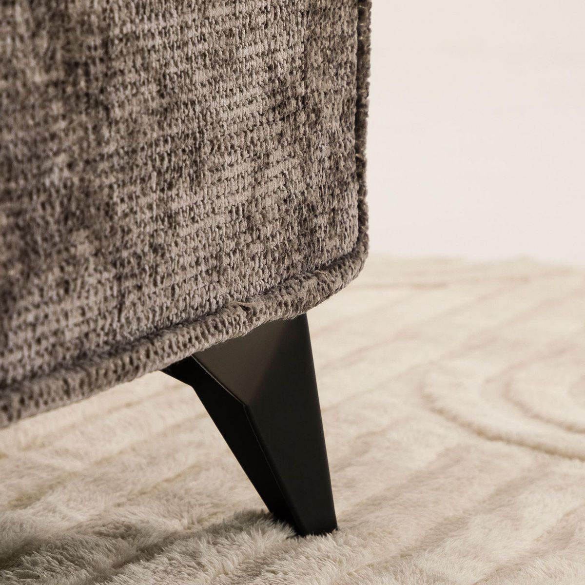 IDIMEX Lit double LEVERDA 140 x 190 cm, revêtement en tissu