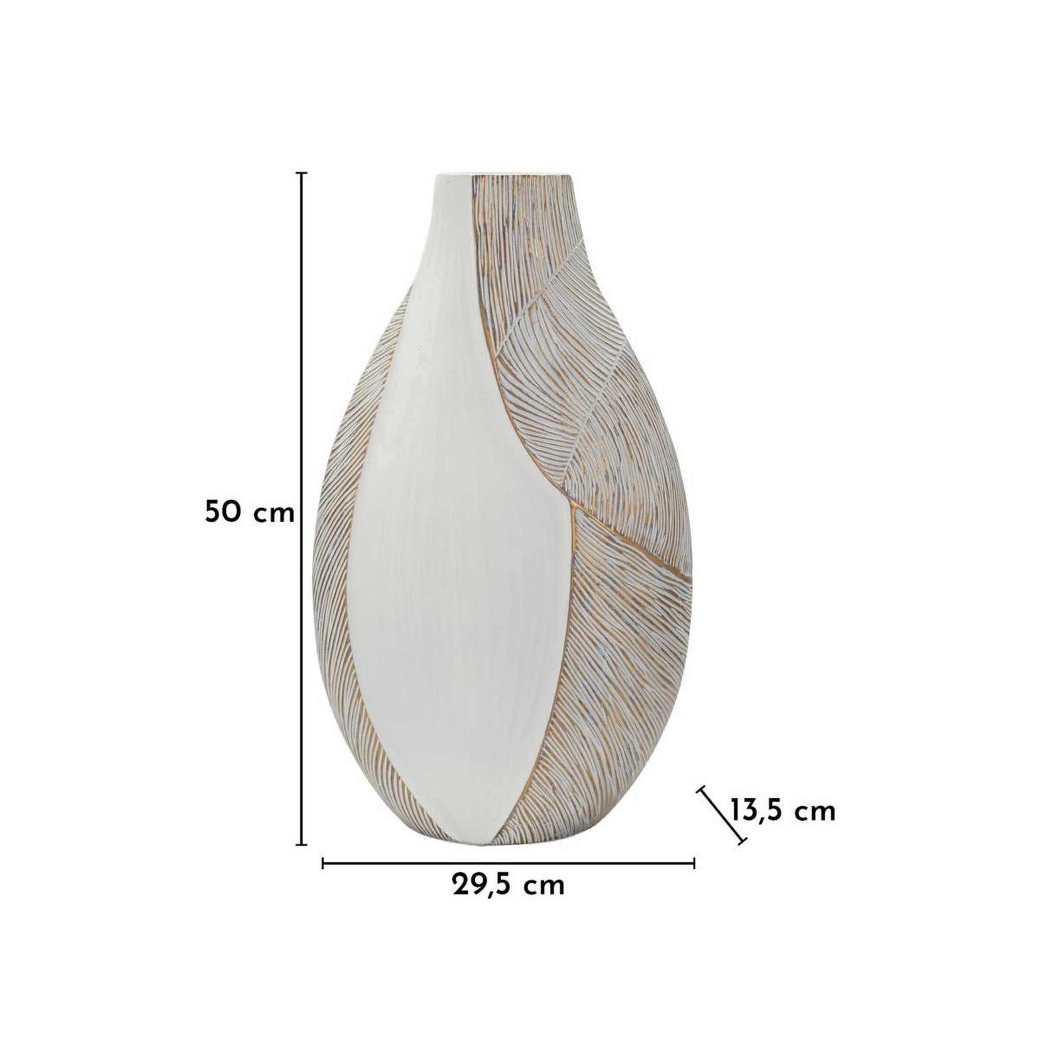 Voir la diapositive 5 : Paris Prix Vase design  hochi  50cm blanc