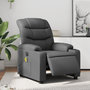 Voir la diapositive 1 : VIDAXL Fauteuil de massage inclinable electrique gris similicuir