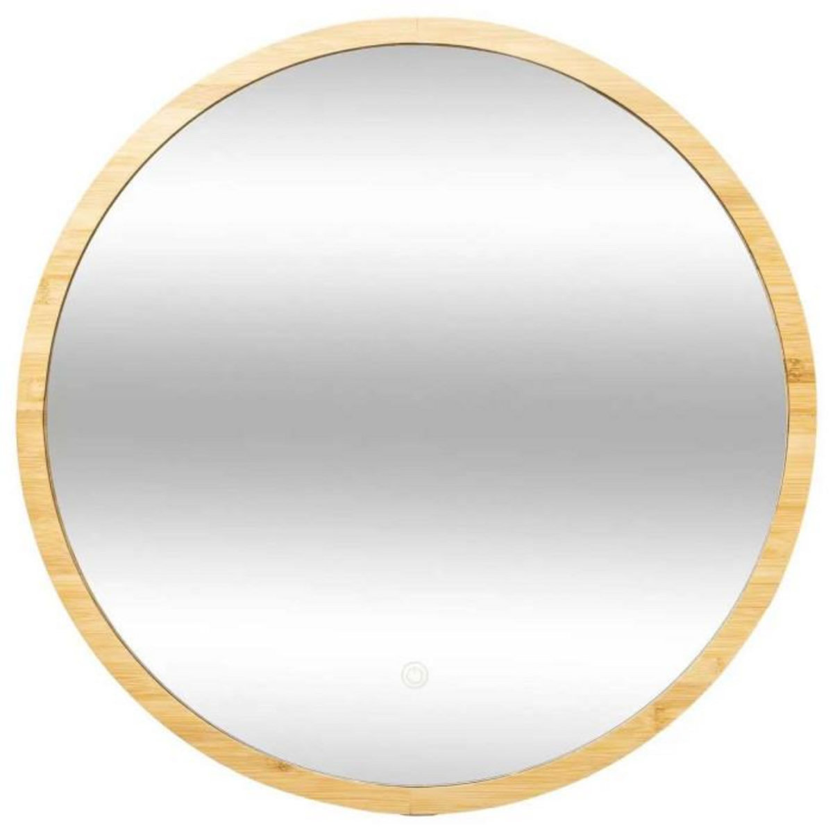 FIVE Miroir Mural Led en Bambou  Tactile  57cm Naturel