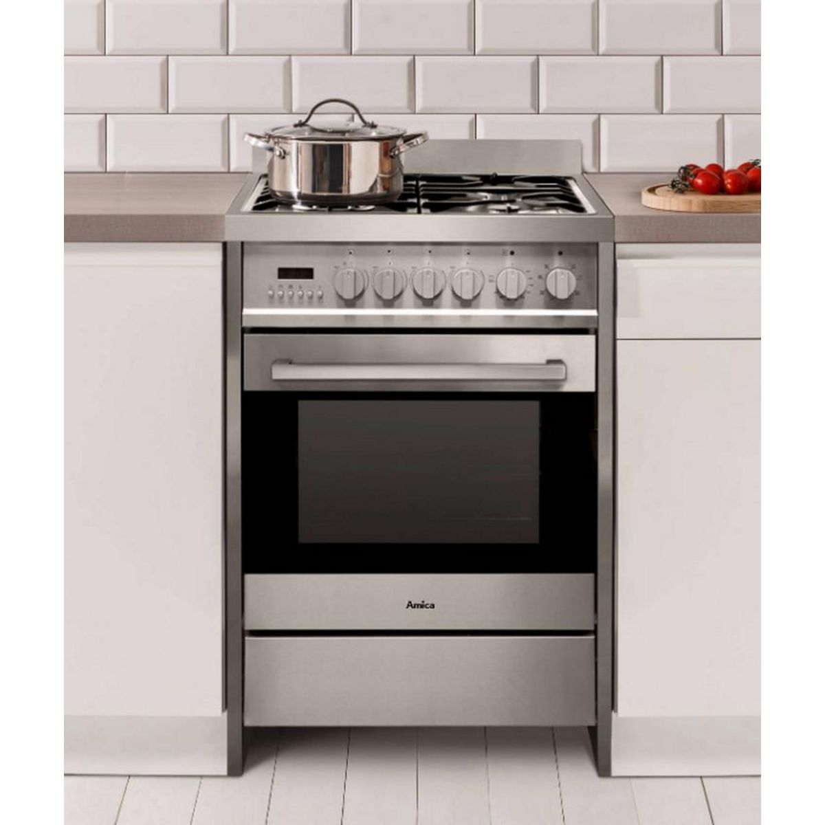Amica Cuisinière gaz a 68l 4 feux inox - acme2005x
