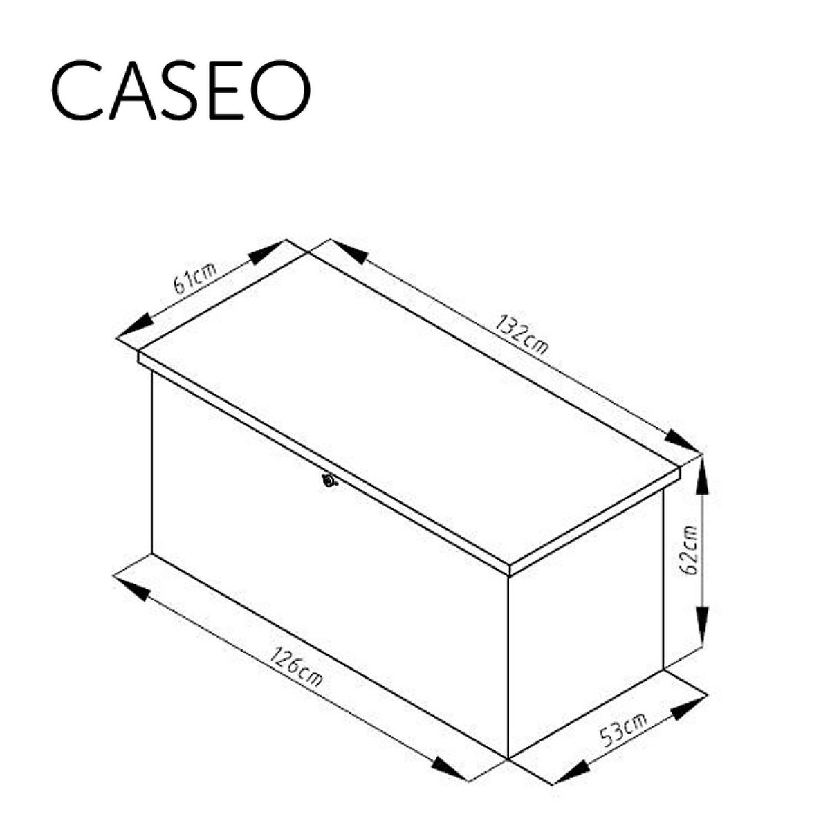CONCEPT USINE Coffre de rangement gris en acier CASEO