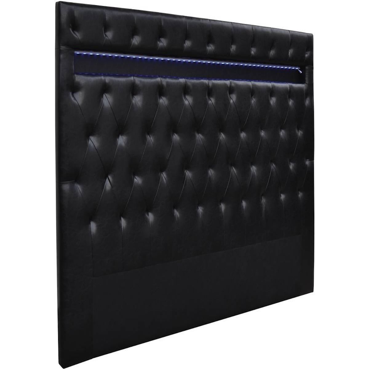 Habitat et Jardin Tête de lit  Déco  LED - 149 cm - Noir