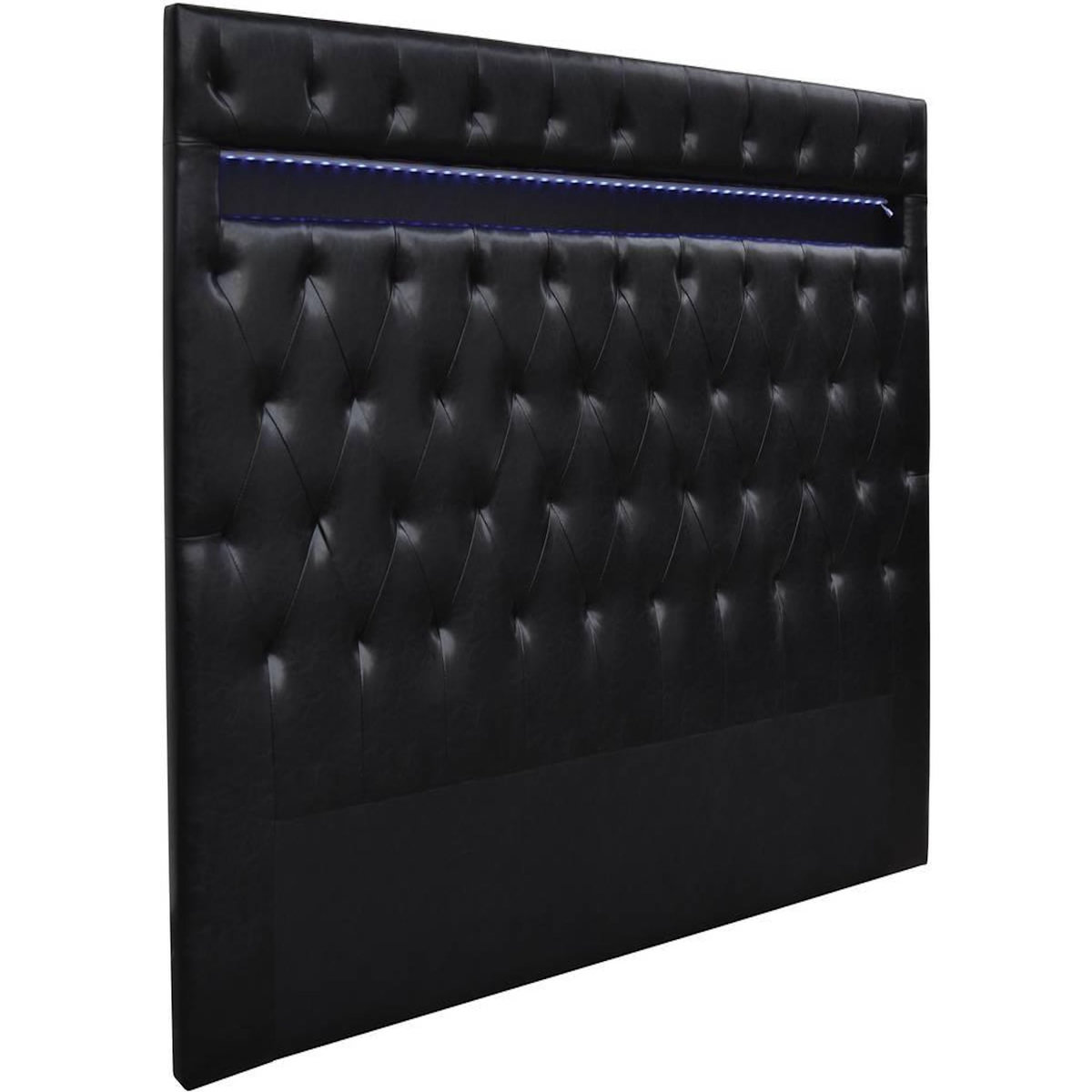 Habitat et Jardin Tête de lit  Déco  LED - 149 cm - Noir