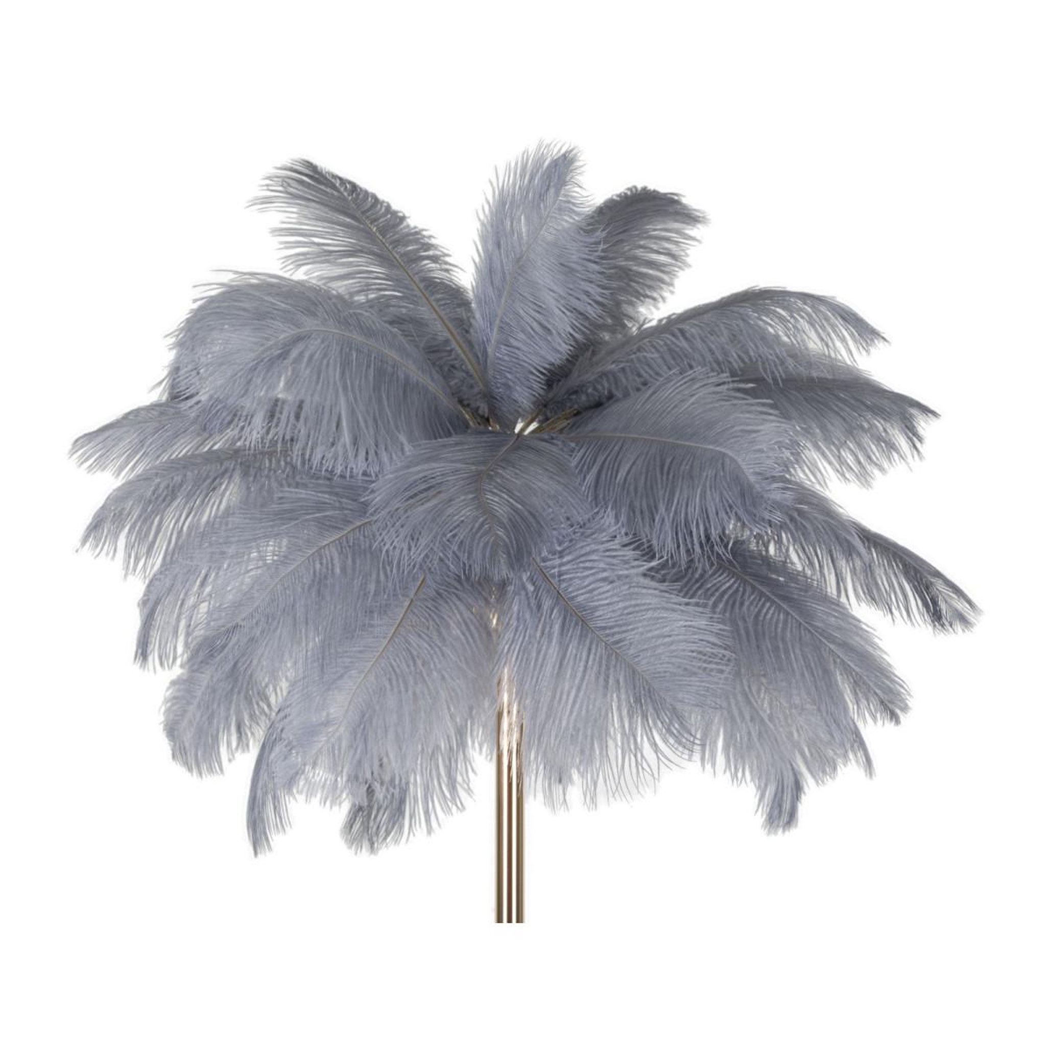 Voir la diapositive 2 : Paris Prix Lampadaire imitation plume  palm  160cm or & gris