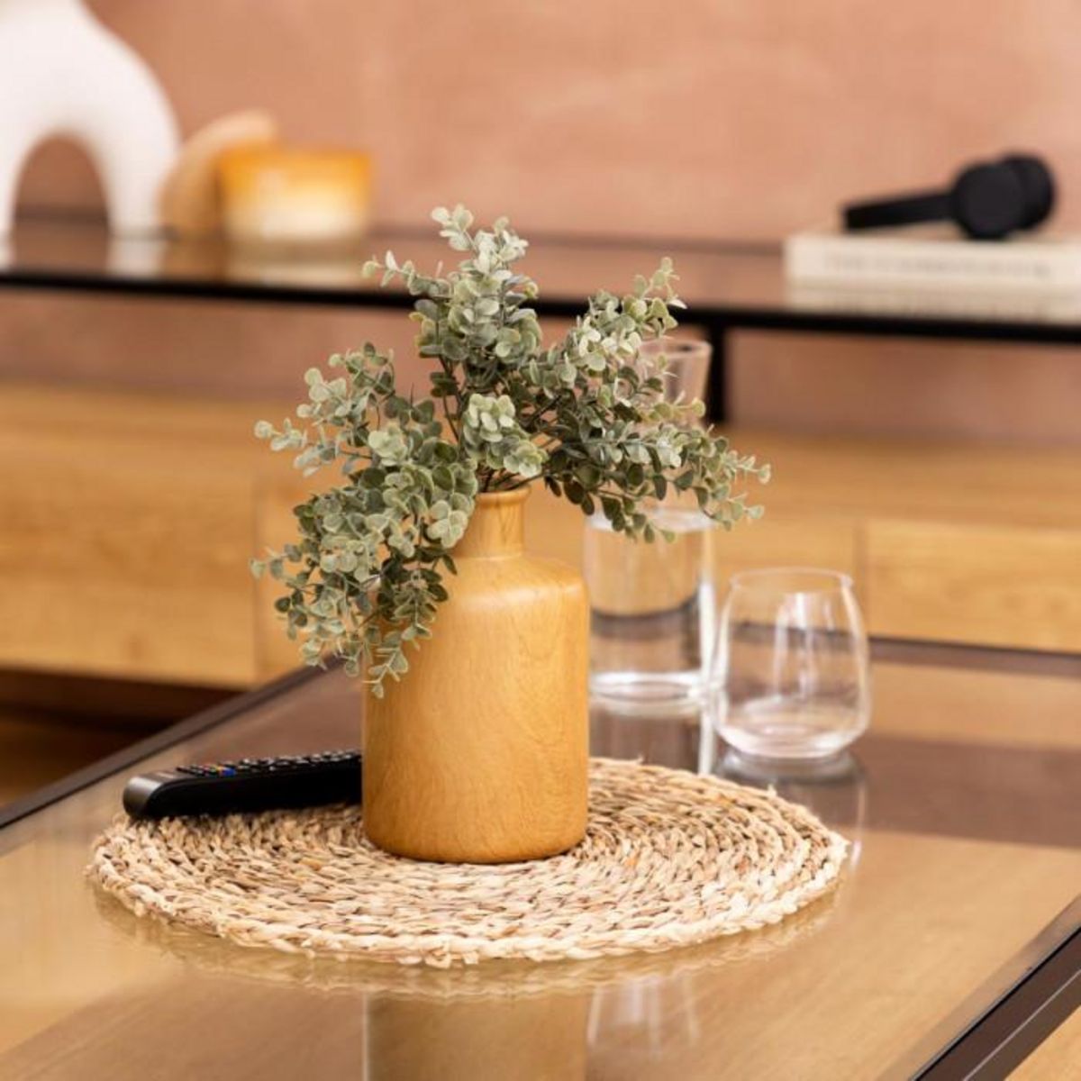 ATMOSPHERA Vase Déco Effet Bois  Soa  17cm Marron